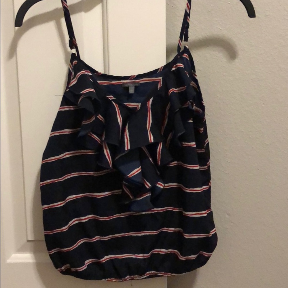 Red, white, and blue cropped tank